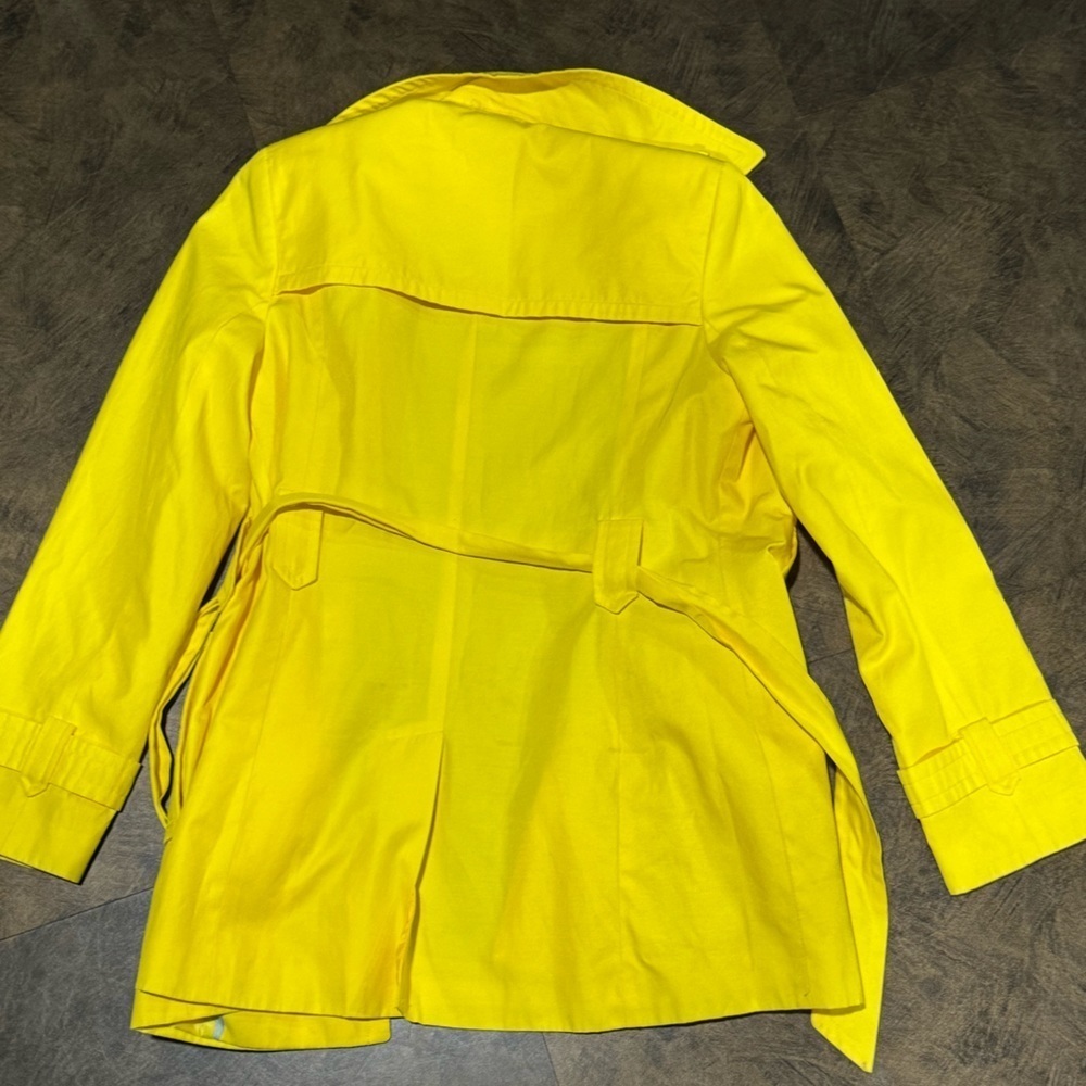 Women’s Calvin Klein yellow coat. Size xs - Picture 4 of 5